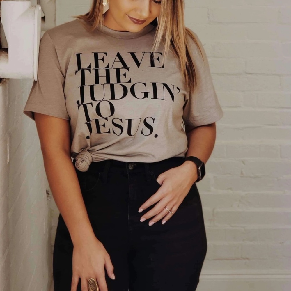 Leave the Judgin’ to Jesus Graphic Tee Ruby’s Rubbish 3X Like New